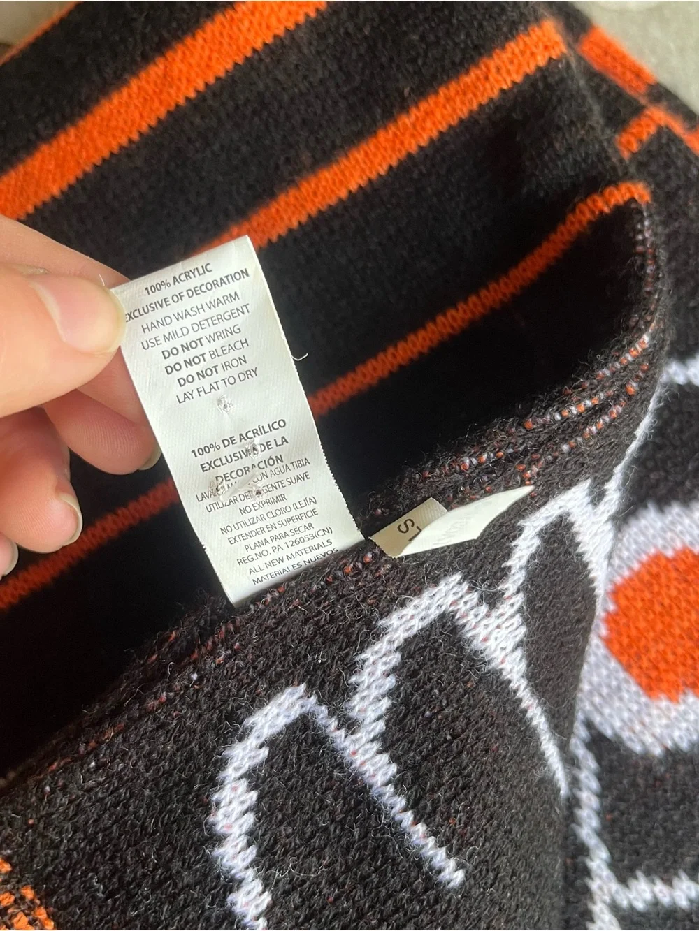 NHL FLYERS Black and Orange Vintage Fringe Scarf